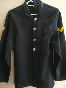 Kids Costumes to Hire - Black Shirt with belt & Stripe Badge